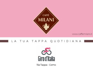 Le bateau Caffè Milani accueille la caravane du Giro d'Italie de Côme