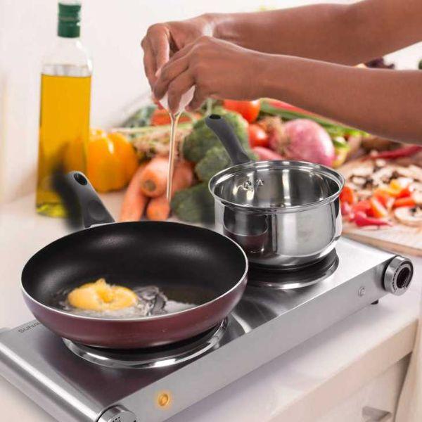 Plaque chauffante portable en acier Sunavo Amazon