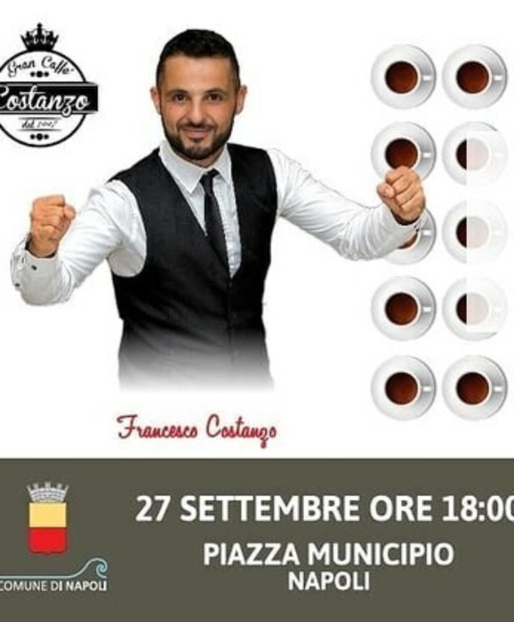 pulyCAFF sponsor du test de vitesse et de précision dans l'extraction de l'express avec la machine à levier, Naples 27 septembre