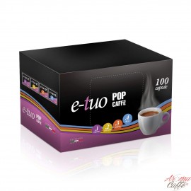 100 capsules de café Fior Fior Coop - He Espresso - Marteau - Véritable arôme (MÉLANGE DÉCAFÉINÉ .4)