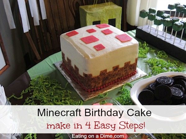 Comment faire ce gâteau bloc d'anniversaire Minecraft manger https://www.masakanenak.com/