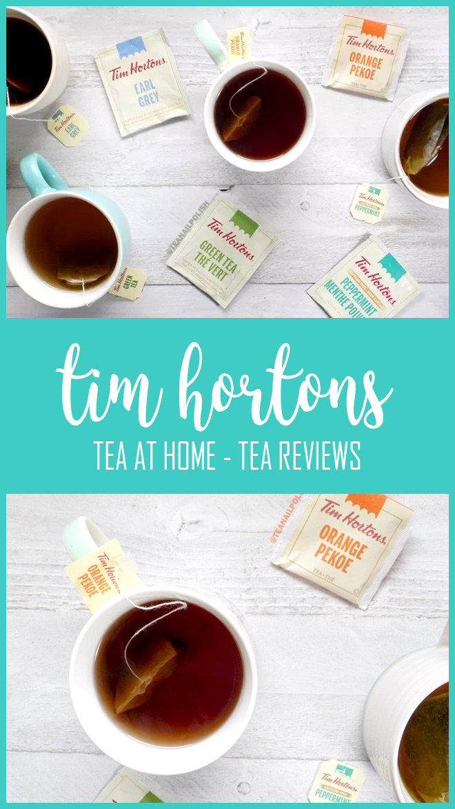 Sachets de thé Tea at Home de Tim Hortons Avis - Orange Pekoe - Earl Grey - Menthe Poivrée - Thé Vert