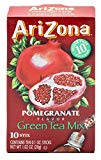 Arizona Grenade Thé Vert Thé Glacé Thé Stix Sans Sucre, Sachets de Boissons en Une Seule Calorie En Poudre, Il suffit d'ajouter de l'eau pour une boisson au thé glacé délicieusement rafraîchissante, 10 unités par boîte, paquet de 6