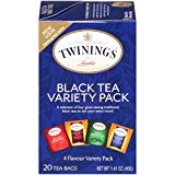Twinings of London Variety Black Tea Bags, 20 Count (Pack of 6)