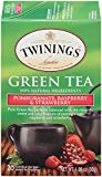 Twinings of London Green Tea Bags, Pomegranate, Raspberry and Strawberry, 20 Count (Pack of 6)