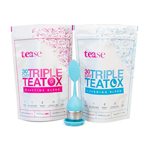 Tease Tea Organic Detox Treatment - Kit de nettoyage et de détoxification triple Teatox de 30 jours