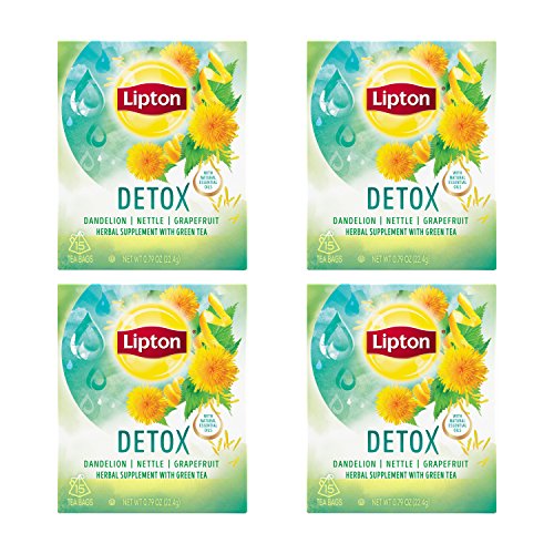 Supplément à base de plantes Lipton au thé vert, Detox 15 ct, paquet de 4