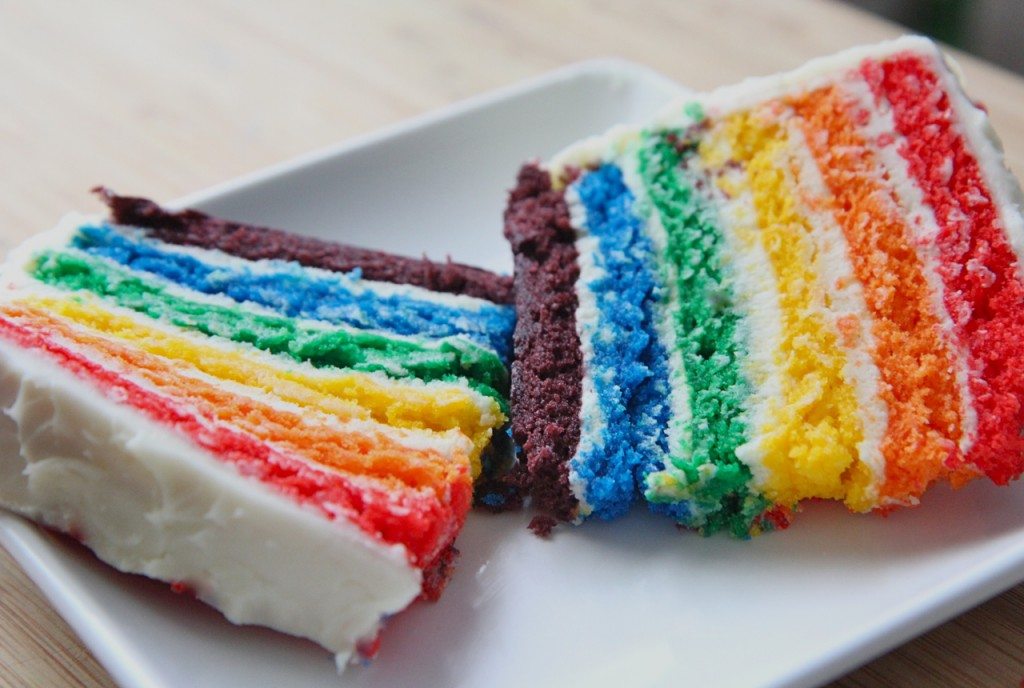 recette de gâteau maison arc-en-ciel 3