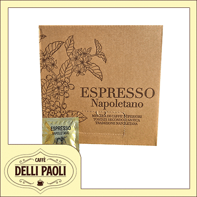 450 dosettes de papier filtre EES 44 mm Café napolitain Espresso Super Crema blend