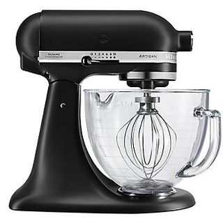 Batteur sur socle KitchenAid Artisan de 4,8 L Bol en verre noir mat 