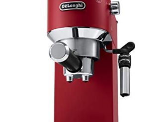 De'Longhi Dedica EC685.R Machine à expresso et cappuccino manuelle, café en poudre ou capsules E.S.E., 1350 W, rouge