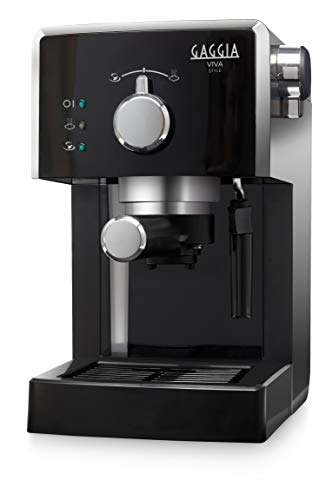 Gaggia RI8433 11 Machine à café expresso manuelle Viva Style, pour sol et dosettes, 15 bars, 1L, 1025W, noir