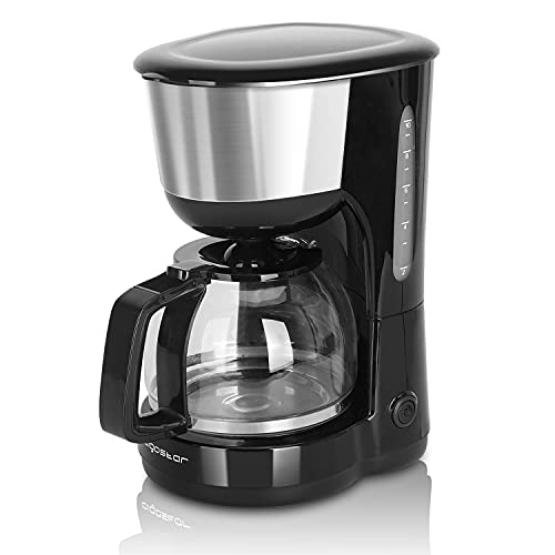 Aigostar Chocolate 30HIK - Machine à café 10 tasses, Machine à café américaine 1000 Watts, Cafetière, Firltro réutilisable, Capacité de 1,25 L, Sans FBA, Couleur noire, Design exclusif