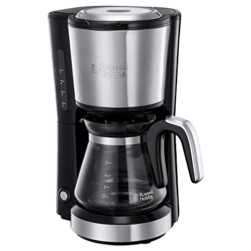 Machine à café américaine compacte Russell Hobbs, carafe en verre 625 ml, corps en acier, 650 W, 24210-56