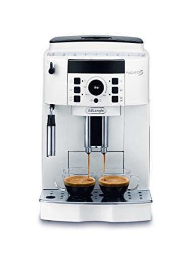 De Longhi Magnifica S ECAM21.110.W Machine à café automatique pour expresso et cappuccino, grains de café ou poudre, 1450 W, blanc
