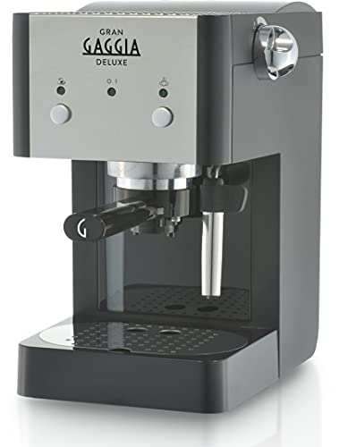Gaggia GranGaggia Deluxe Black Machine à expresso manuelle, pour café moulu et dosettes, 15 bars, couleur noire, RI8425 11