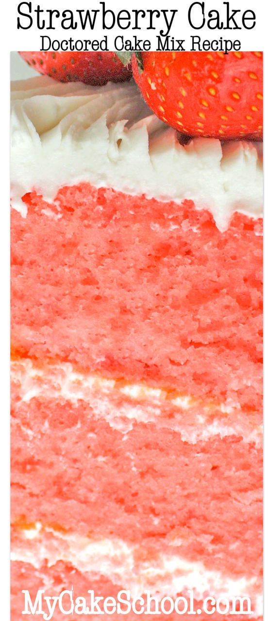 Vous allez adorer ce gâteau aux fraises {Recette de mélange de gâteau doctriné} ! MyCakeSchool.com Tutoriels et recettes de gâteaux en ligne !