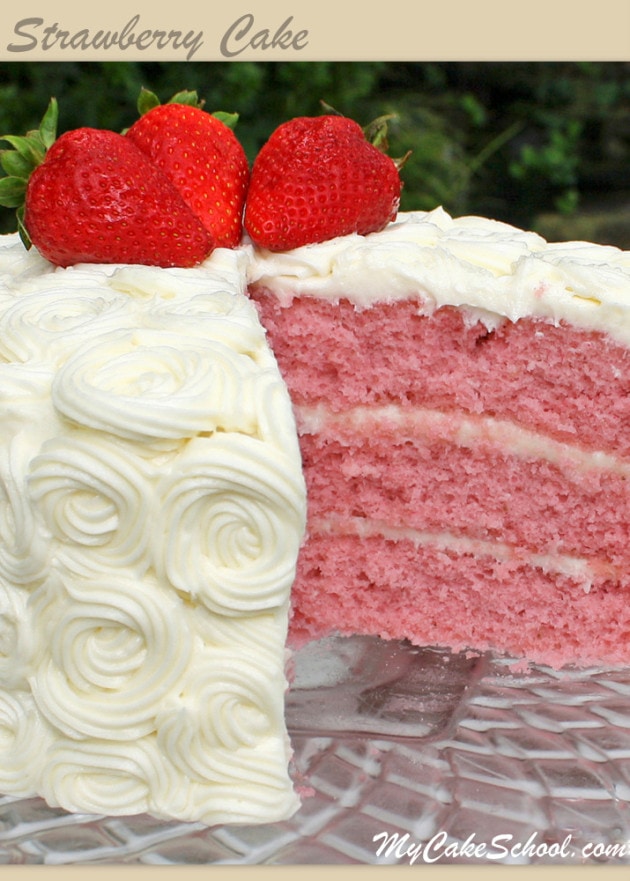 La MEILLEURE recette de gâteau aux fraises de Scratch par MyCakeSchool.com ! 