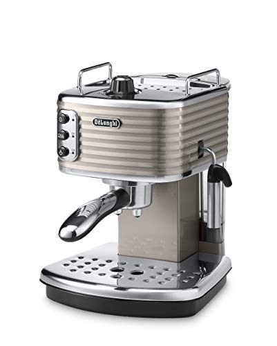 De Longhi Scultura ECZ351.BG Machine à expresso et cappuccino manuelle, café en poudre ou dosettes E.S.E., 1100 W, 15 bars, beige