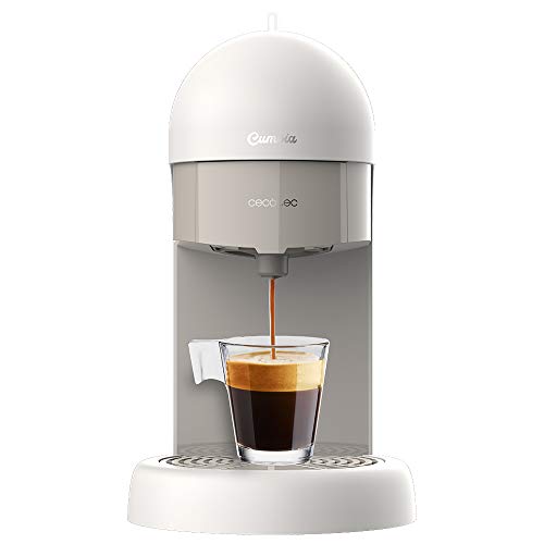 Machine à café Cecotec Capricciosa Blanche. Compact, 19 bars, 110W, pour café moulu et dosettes ESE.