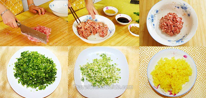 Travail de Préparation des Raviolis Chinois