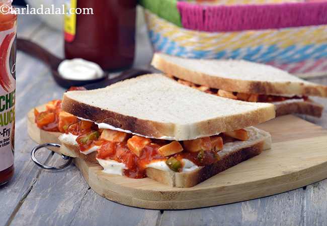 Sandwich froid Schezwan Paneer