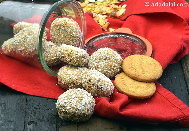 Biscuits sains sans cuisson, biscuits au beurre d'arachide et au muesli