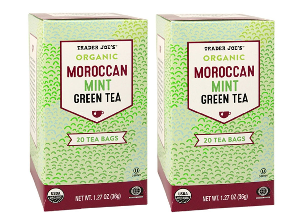 Boîte de thé vert à la menthe Trader Joes