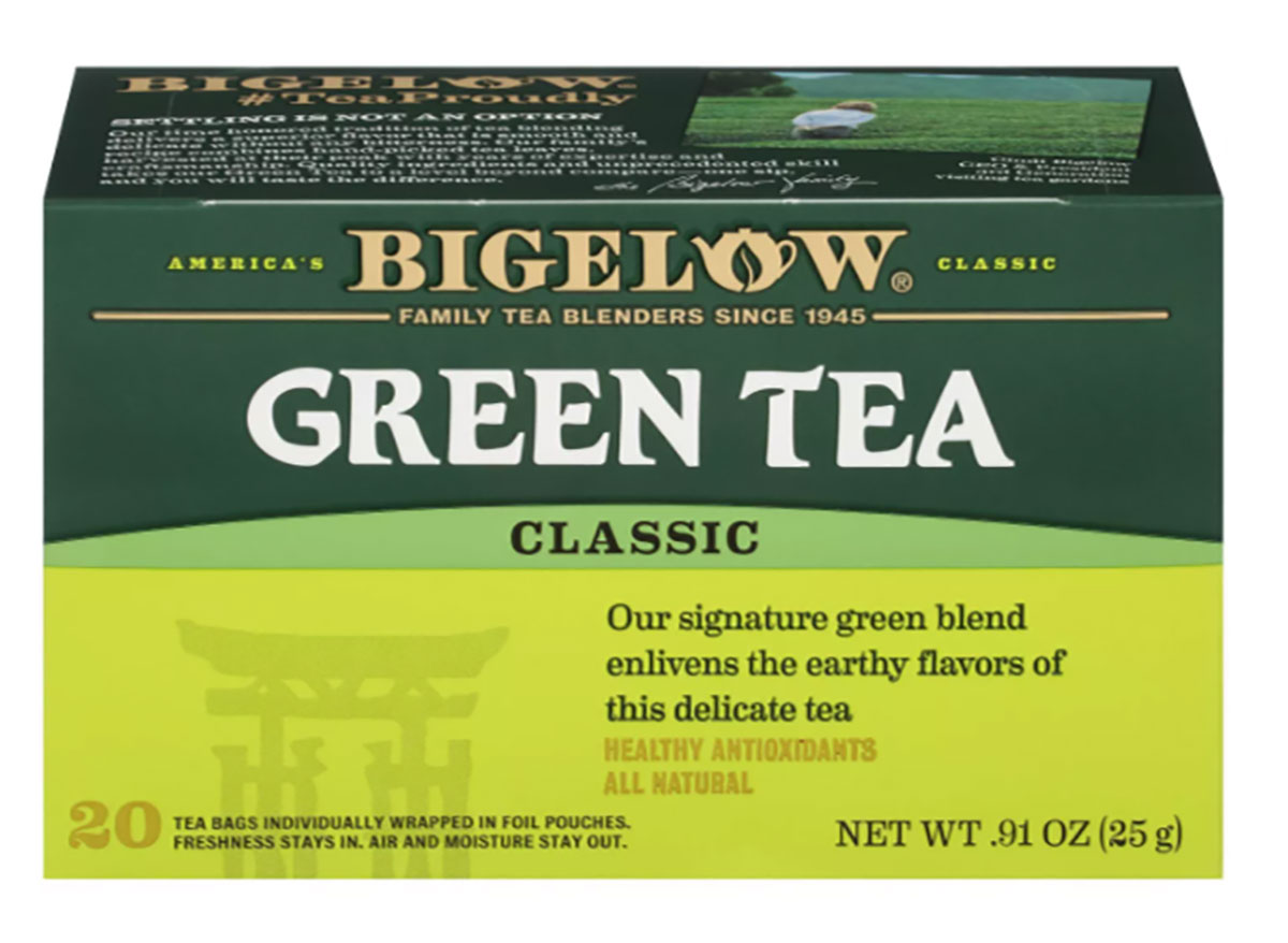 boîte de thé vert bigelow