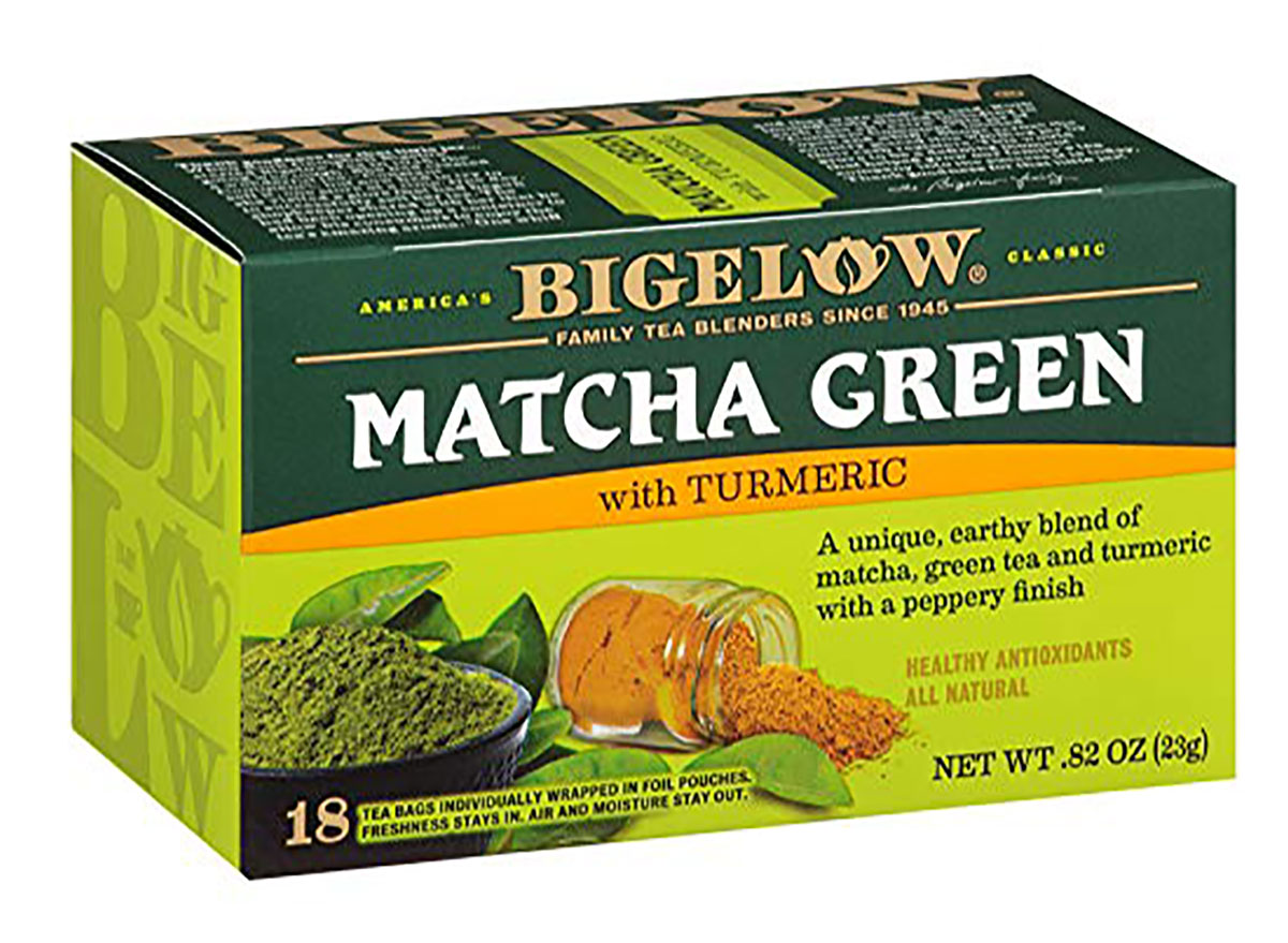 boîte de thé vert matcha bigelow