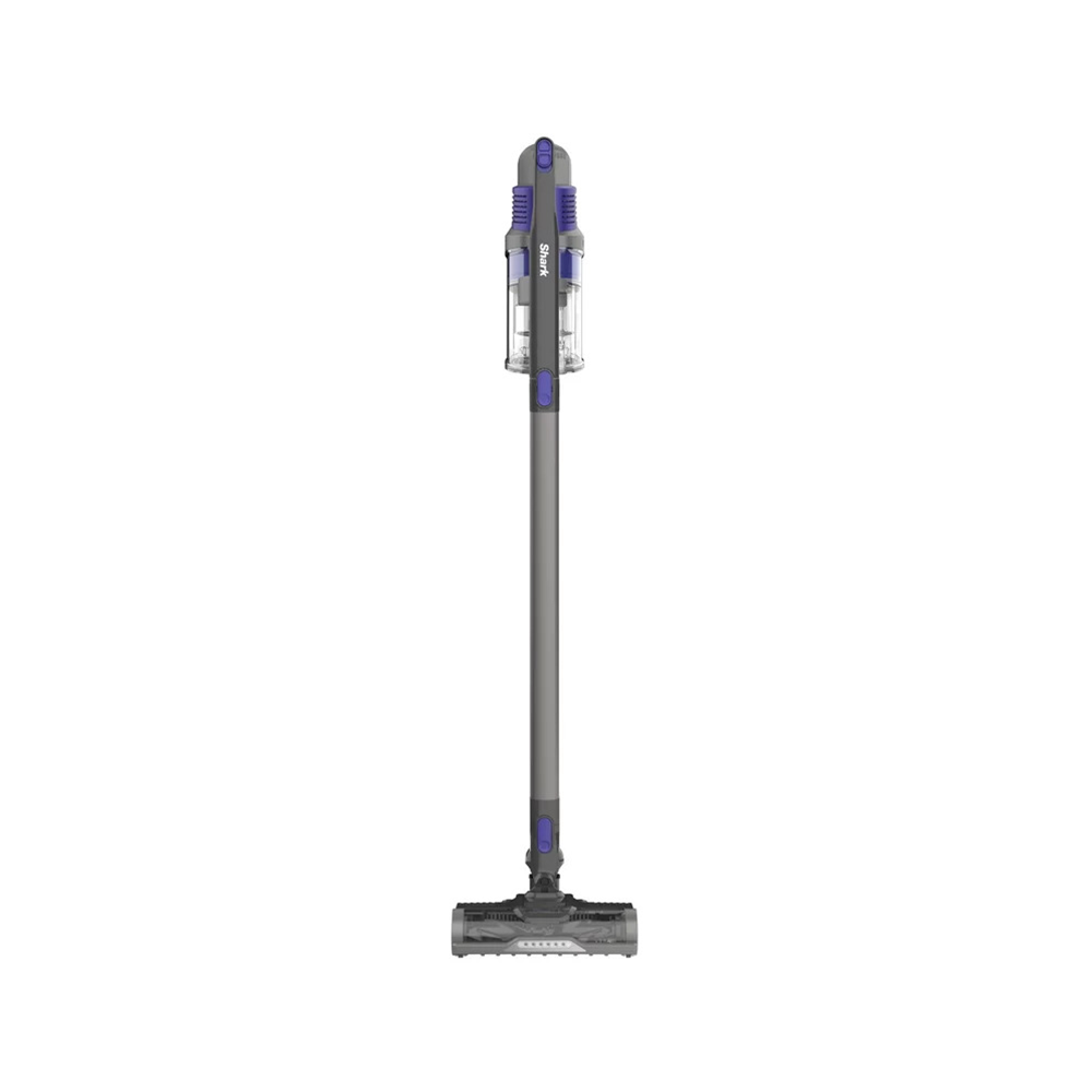 Aspirateur balai argent sans fil sur fond blanc