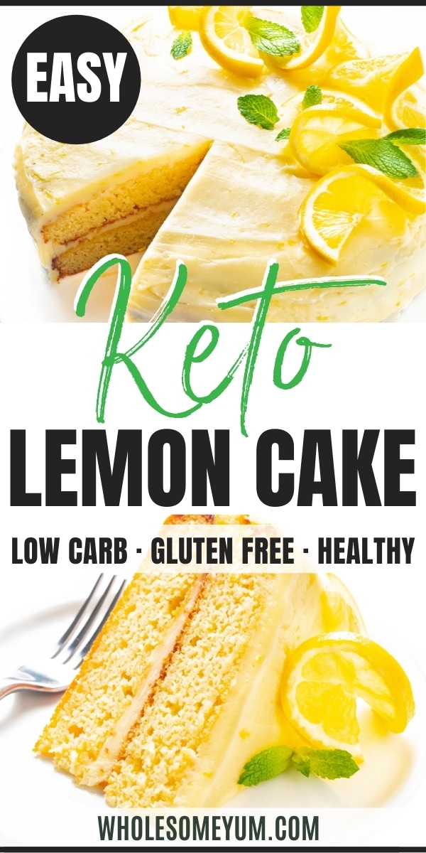 Broche de recette de gâteau au citron Keto