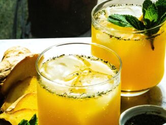 Mocktails with garnishes