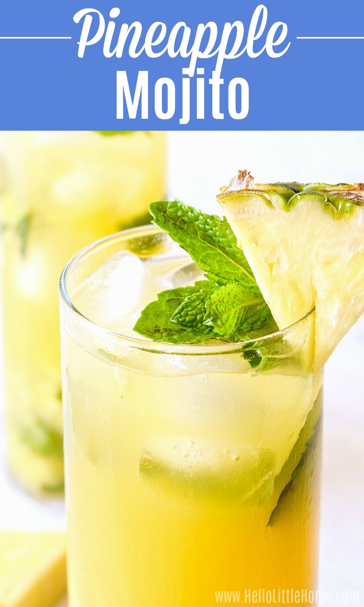 Libre d'un Ananas Mojito avec un autre en arrière-plan.