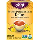 Yogi Tea - Thé détox aux épices de pissenlit rôti (lot de 4) - Formule nettoyante saine avec racine de pissenlit et épices traditionnelles - Sans caféine - 64 sachets de tisane bio