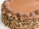 Ferrero Rocher Cake on a cake platter