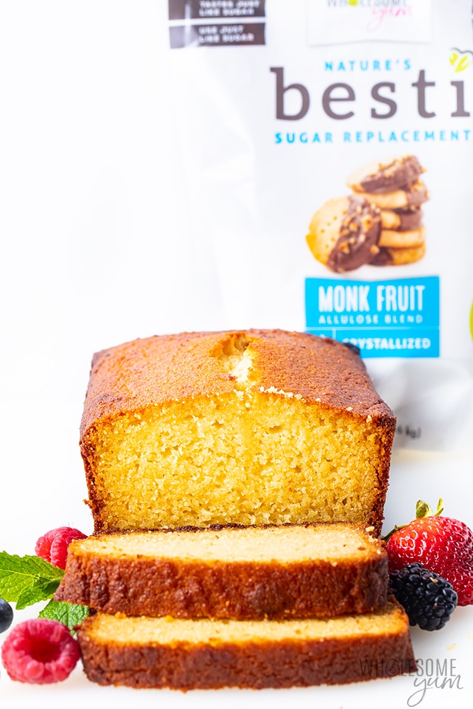 Quatre-quarts à la farine d'amandes avec édulcorant Besti sans sucre