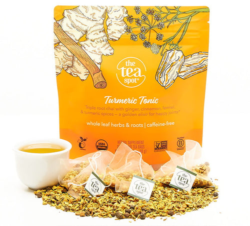 sachets de thé tonique au curcuma