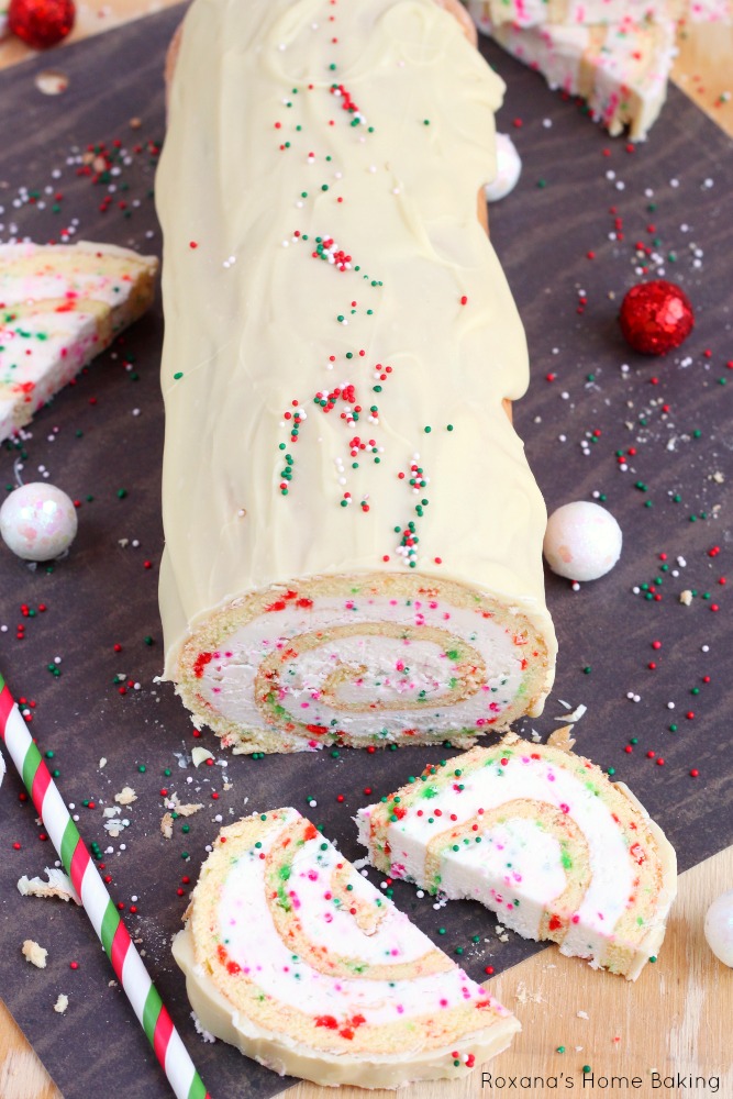 Recette de gâteau roulé de Noël à la vanille Recette de gâteau roulé de Noël à la vanille