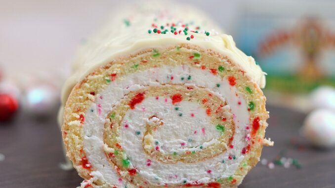 Recette de gâteau roulé de Noël à la vanille
