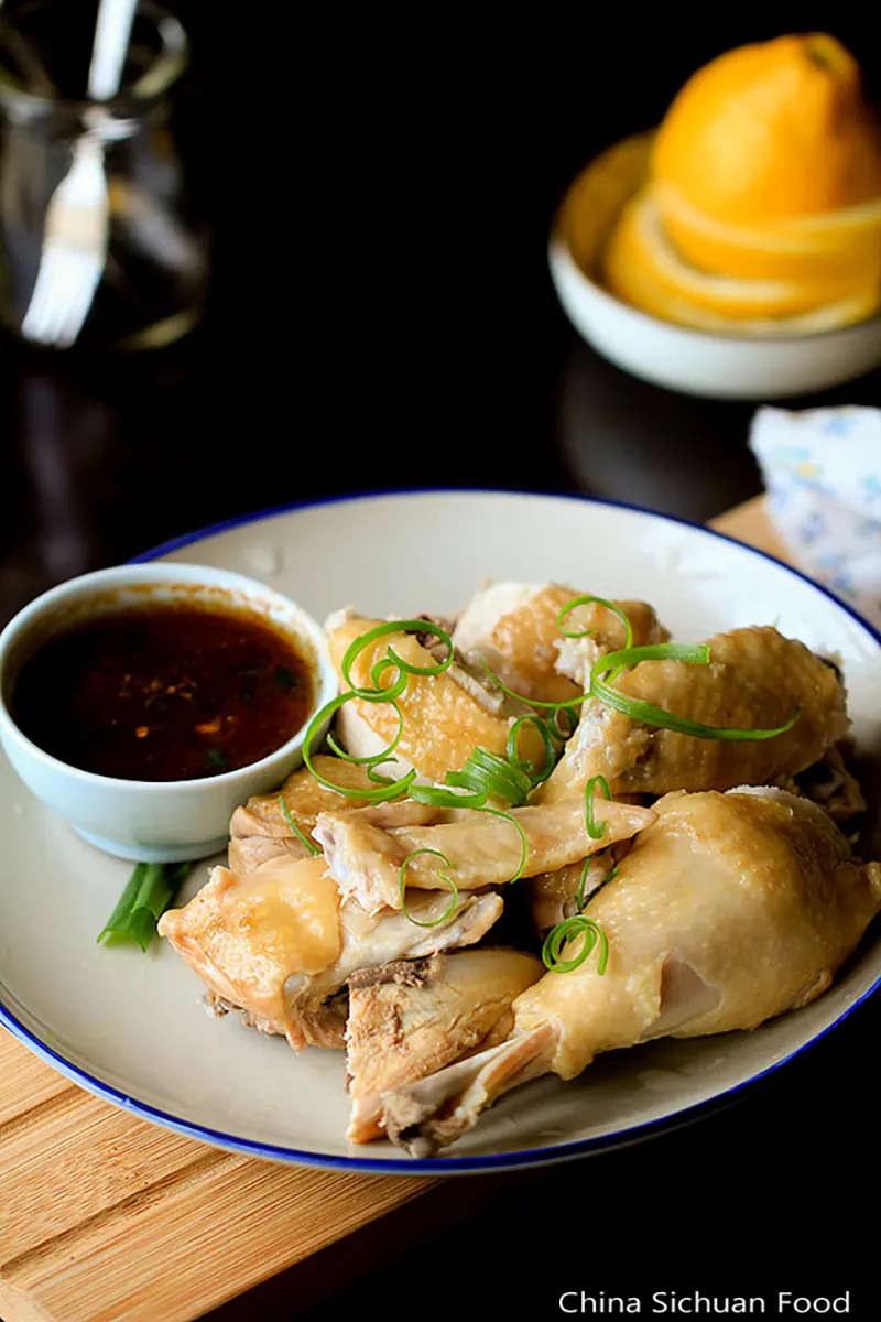 Poulet cuit à la vapeur à la chinoise |chinasichuanfood.com